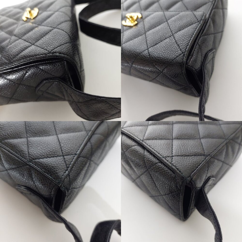 CHANEL Caviar Black Leather Quilted CC Turnlock Vanity Square Box Flap Bag - Picture 11 of 16
